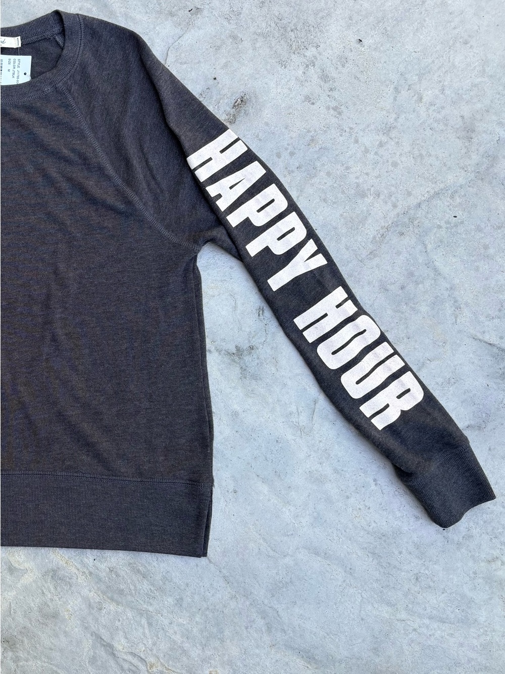 “Take Me To Happy Hour” Gray Knit Sweater by Junk Food Los Angeles - Picture 15 of 16